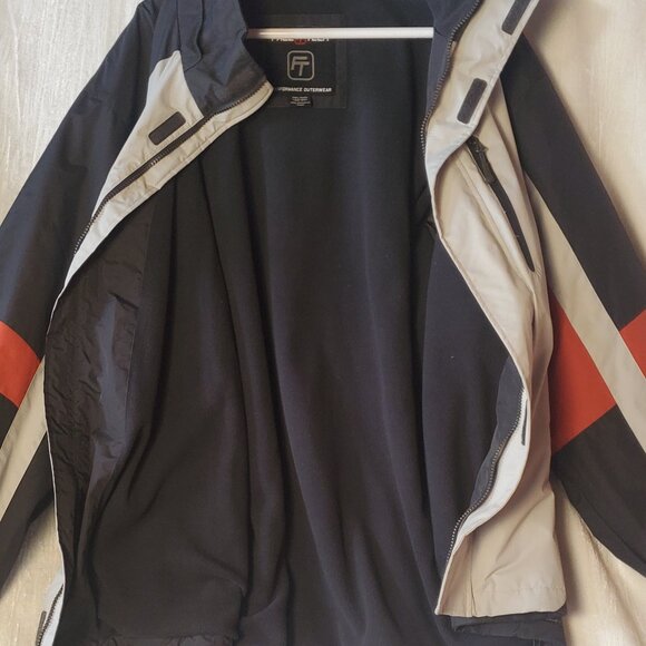 Free Tech Jacket Mens Sz 2XL50-52 Fleece Lined Soft Shell Zipper Water Resistant - Picture 6 of 10